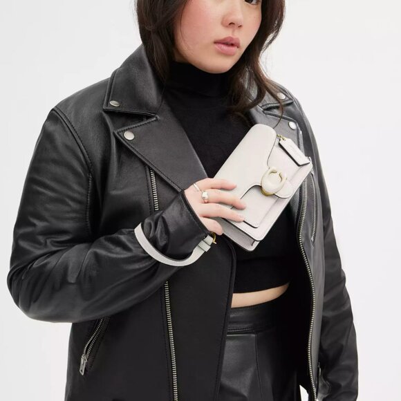 BRAND NEW WITH TAGS : Coach Tabby Crossbody Wristlet - Brass/Chalk - Picture 15 of 16